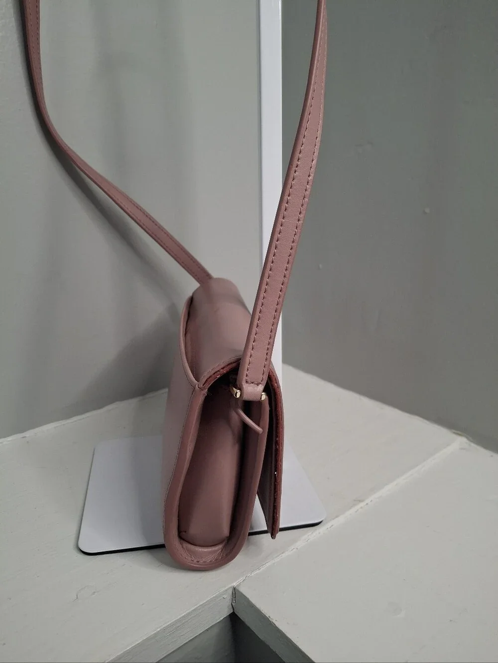 Kate Spade Blush Pink Glitter Trim Crossbody Bag Wallet EUC Like New
